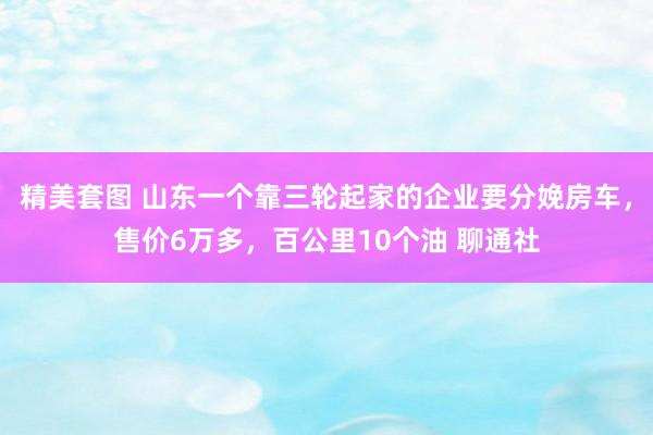 精美套图 山东一个靠三轮起家的企业要分娩房车，售价6万多，百公里10个油 聊通社
