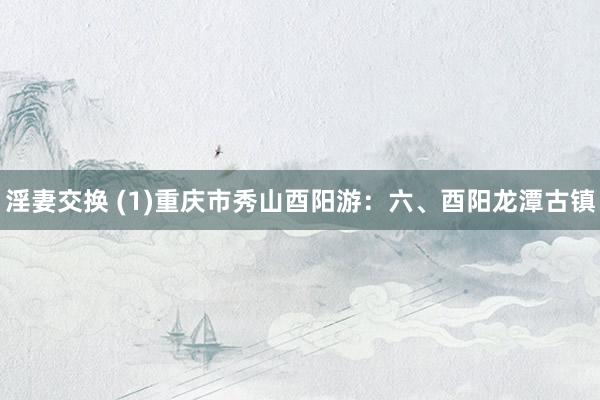 淫妻交换 (1)重庆市秀山酉阳游：六、酉阳龙潭古镇