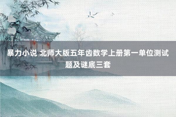 暴力小说 北师大版五年齿数学上册第一单位测试题及谜底三套