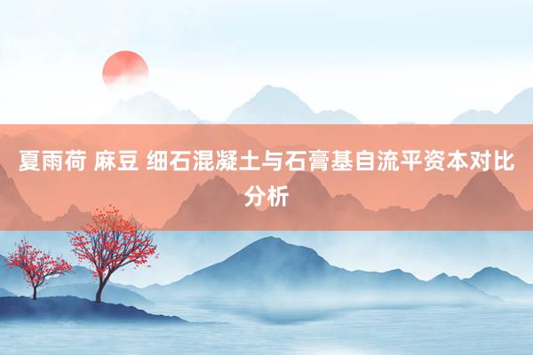 夏雨荷 麻豆 细石混凝土与石膏基自流平资本对比分析